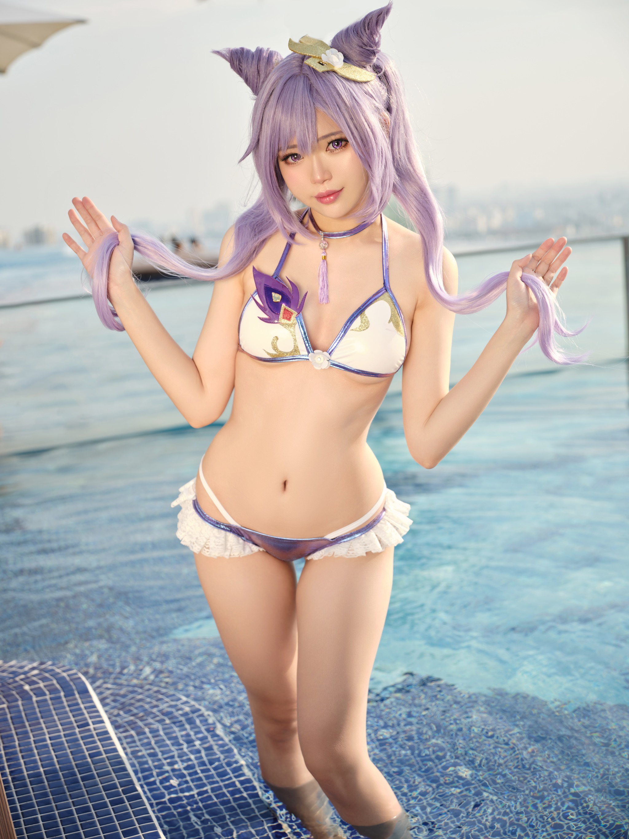 图片[1]-ZinieQ – NO.125 Keqing Swimsuit[15P]-XikXak
